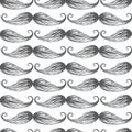 Mustache seamless pattern