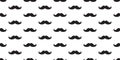 Mustache seamless pattern isolated vector wallpaper background