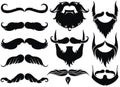 Mustache set Royalty Free Stock Photo