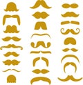 Mustache silhouettes