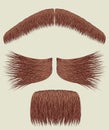 Mustaches for man.Vector collection