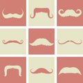 Mustaches retro design Royalty Free Stock Photo