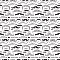Mustaches seamless pattern vector.