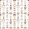 Mustaches seamless pattern vector.