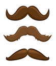 Mustaches vector illustration on white