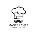 mustachioed chef icon Royalty Free Stock Photo