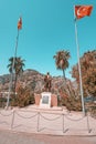 Mustafa Kemal Ataturk statue monument in Dalyan city