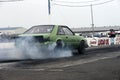 Mustang in action on the track Royalty Free Stock Photo