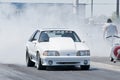 Mustang drag car burnout Royalty Free Stock Photo
