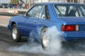 Mustang Drag Car Burnout Royalty Free Stock Photo