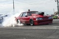 Mustang drag car smoke show Royalty Free Stock Photo