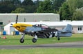 Mustang fighter landing Royalty Free Stock Photo