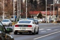 Mustang GT in traffic in Bucharest, Romania, 2022