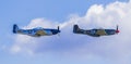 Mustang P51D in flight Royalty Free Stock Photo