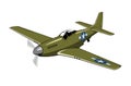 Mustang P-51 fighter plane (1940). WW II aircraft. Vintage airplane.