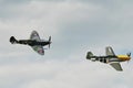 Mustang and Spitfire fighters Royalty Free Stock Photo