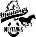 Mustang Team Mascot/eps Royalty Free Stock Photo