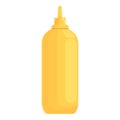 Mustard bottle icon cartoon vector. Grill bbq