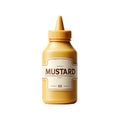 Mustard bottle isolated on white transparent background