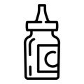 Mustard condiment icon, outline style