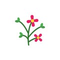 Mustard flower icon. Simple color vector elements of botanicals icons for ui and ux, website or mobile application Royalty Free Stock Photo