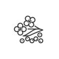 Mustard flower line icon