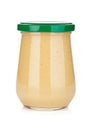 Mustard glass bottle Royalty Free Stock Photo