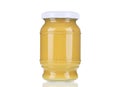 Mustard glass bottle. Royalty Free Stock Photo