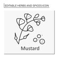 Mustard line icon