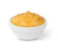 Mustard sauce in bowl Royalty Free Stock Photo