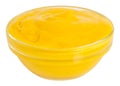 Mustard sauce, isolated on white background with clipping path Royalty Free Stock Photo