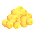 Mustard seed ball icon, cartoon style