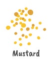 Mustard seeds flat icon Cereal grain Agriculture