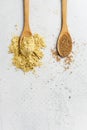 Mustard seeds and powder