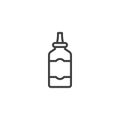 Mustard squeeze bottle line icon