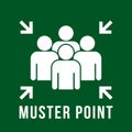 Muster point icon in flat style. icon