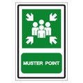 Muster Point Symbol Sign, Vector Illustration, Isolated On White Background Label .EPS10