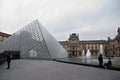 MusÃÂ©e du Louvre pyramid Royalty Free Stock Photo