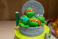 Mutant ninja turtles on birthday cake