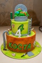 Mutant ninja turtles on birthday cake