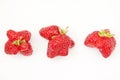 Mutant strawberry on white background