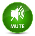 Mute elegant green round button Royalty Free Stock Photo