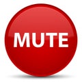 Mute special red round button Royalty Free Stock Photo