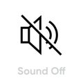 Mute and No Sound outline icon