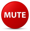 Mute red round button Royalty Free Stock Photo