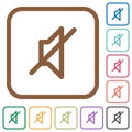 Mute simple icons