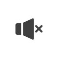 Mute sound button vector icon Royalty Free Stock Photo