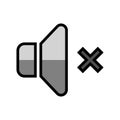 mute sound color icon vector illustration