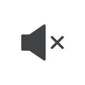 Mute sound icon simple vector symbol