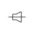 Mute sound line icon symbol